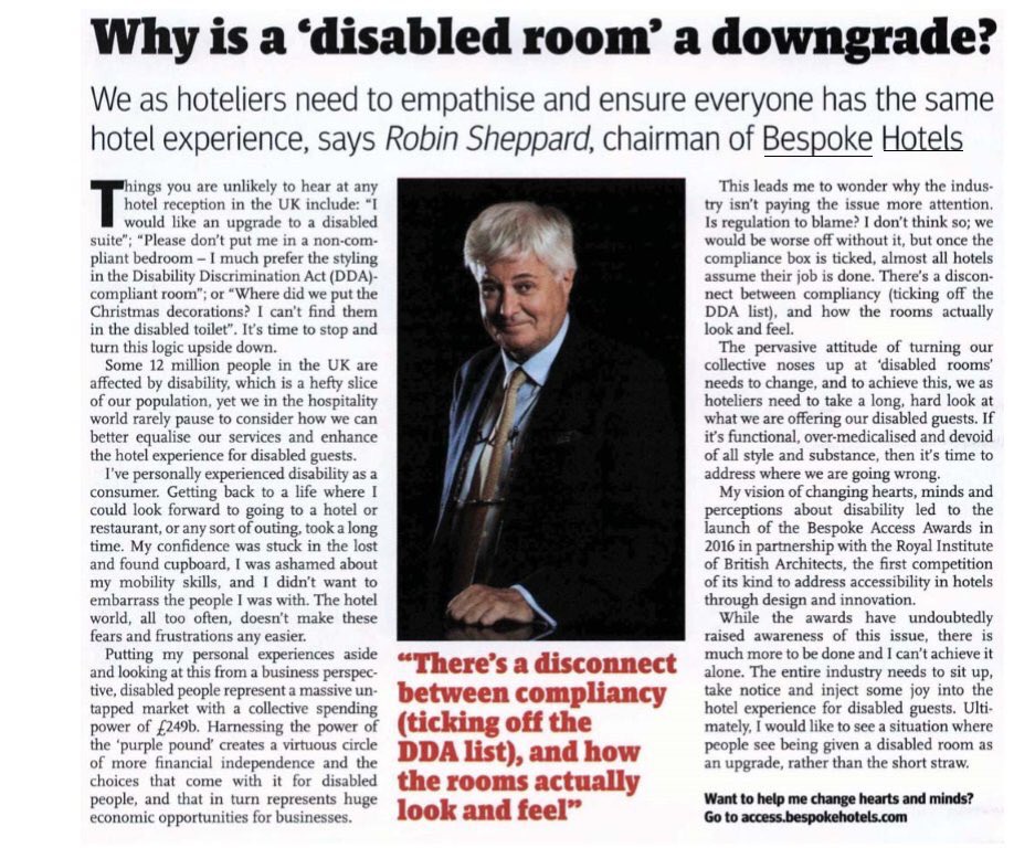 bespokehotels's tweet photo. Some wise words from our Chairman @alfresco12! CC: @BespokeAccess https://t.co/XrAnRYFGMp