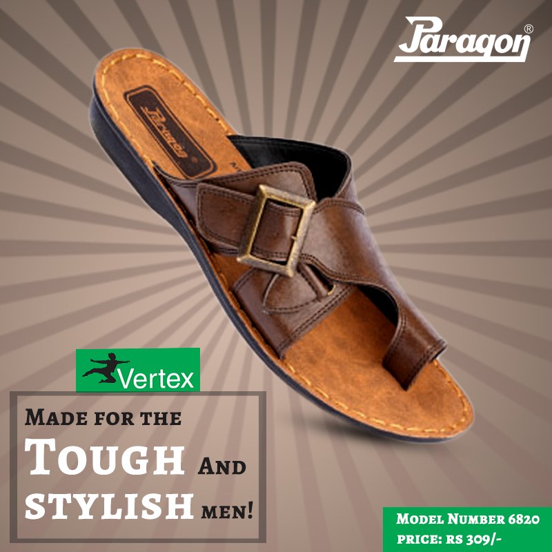 paragon mens chappals price