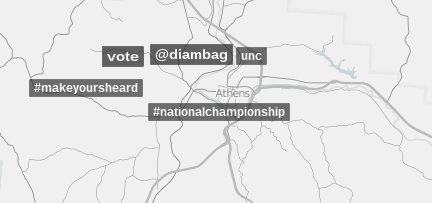 Wow, I bet <a href="/Voice4OU/">Voice</a> would be happy to see what's trending in Athens according trendsmap in my soc med. analytics class #MakeYoursHeard