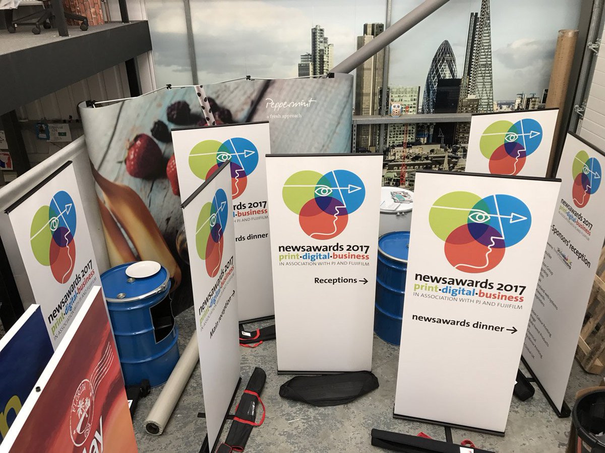 Busy day getting banners produced for #newsawards2017 - good luck tomorrow to everyone involved in the Awards <a href="/GaryCullum/">Gary Cullum</a>