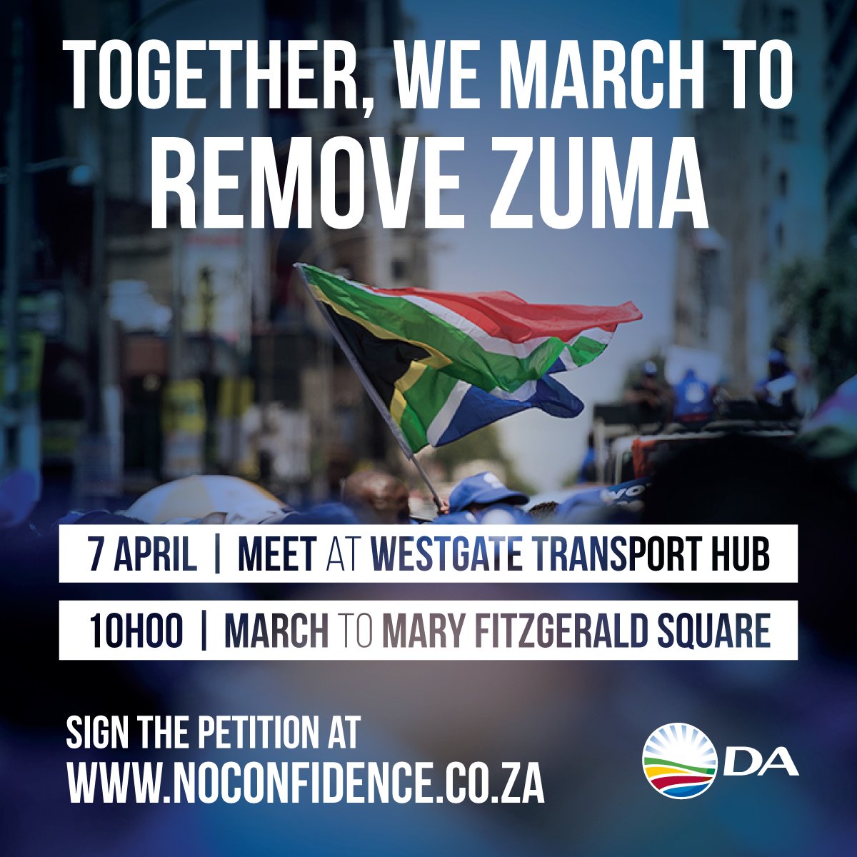 Our_DA's tweet photo. BREAKING: March route amended due to ANC threats of violence. #MarchforChange

https://t.co/eYSXkNO7i8 https://t.co/itRQNEXwIb