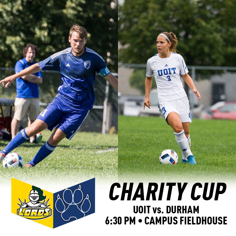 OT_Ridgebacks's tweet photo. Cannot wait for the Charity Cup tonight as @UOIT &amp; @durhamcollege ⚽️ teams raise money for @Their_Opp - game time is 6:30 at the Fieldhouse https://t.co/F2QEzlsKzh