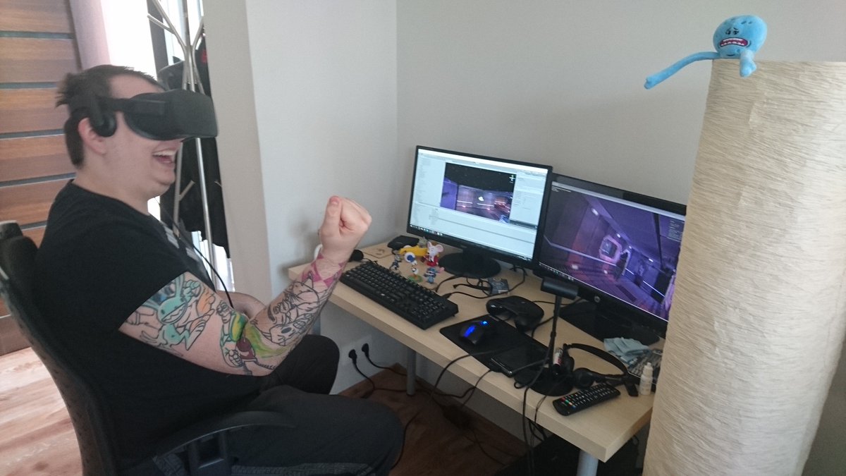 Blaze hopes you won't notice a glass of wine. #OculusRift