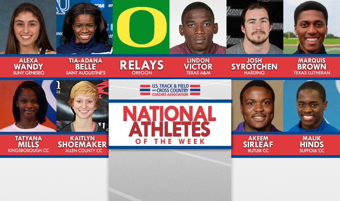 USTFCCCA's tweet photo. #NJCAAD3 #NAOTW 

M - @scccathletics' Malik Hinds
W - @The_Kcc_Wave's Tatyana Mills

MORE - https://t.co/gw1NWpfHTC https://t.co/4fLnPusc7X