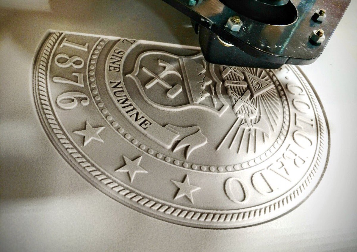 SpecFormliners's tweet image. On the Cutting Edge! Precise custom emblems/logos ONLY at Spec Formliners. 💪🏼 #specformliners #concreteliners #formliners