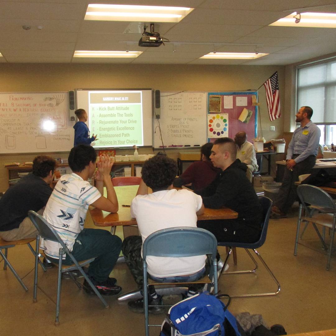 thePromiseZone's tweet photo. The Boys 2 Men group focused on 8th grade male students who are preparing for the transition of going into high school #Respect #Positivity https://t.co/33LGY6HBJ2