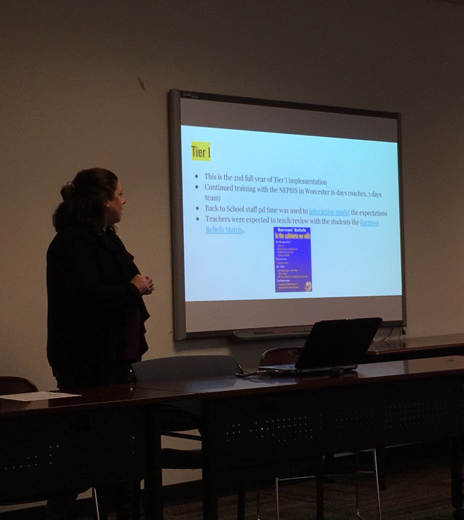 BarrowsSchool's tweet photo. @carinabecker6 sharing out   #Barrowsshiningstars MTSS Barrows beliefs work at district mtg https://t.co/F2lHAY4kit