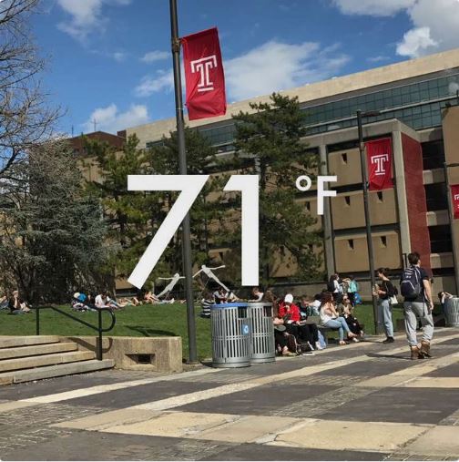 TempleUniv's tweet image. Spring has finally arrived at Temple. Beury Beach, we’ve missed you.
📷: @AnimalStacia