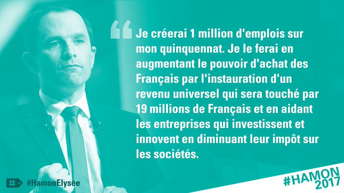fbtlse's tweet photo. 1 million d'emplois par le soutien à l’investissement des entreprises et la relance du pouvoir d’achat ! 👍🏼#LeGrandDebat #HamonElysee https://t.co/ISCxtc1TR8
