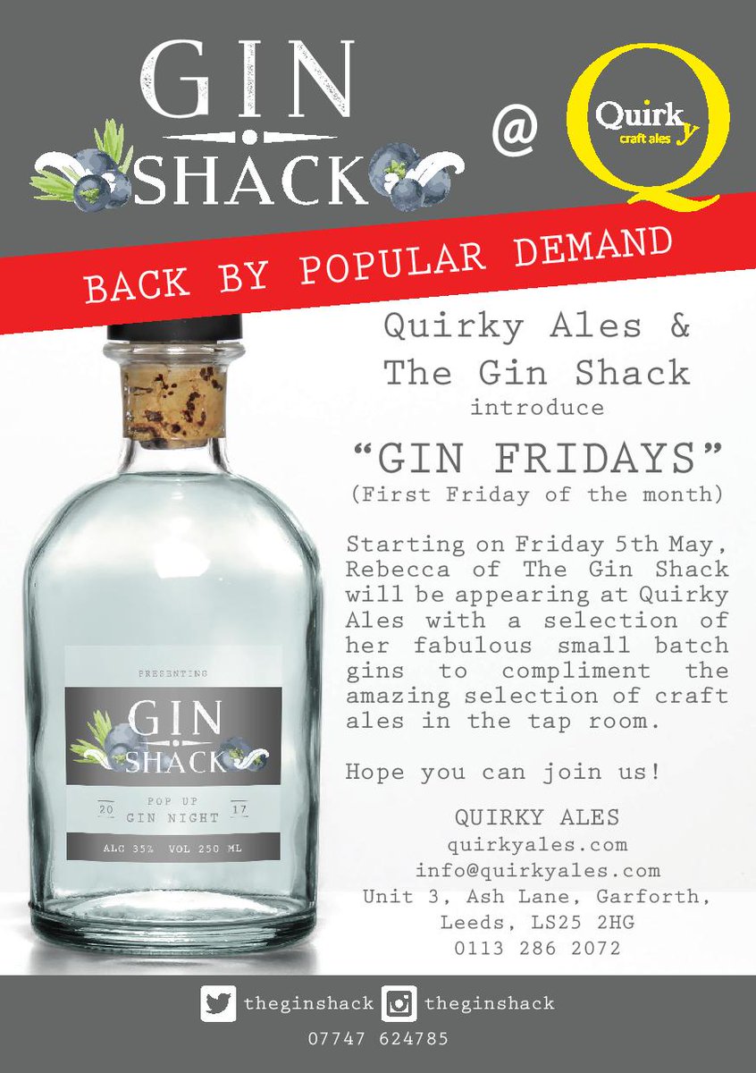 Great to see <a href="/StationGarforth/">The Station House</a> #pizza <a href="/QuirkyAles/">Quirky Ales</a> again on Thursday &amp; soon it will be #GinFriday #comingsoon #Garforthhour