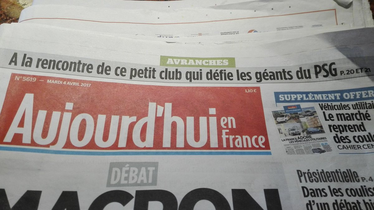 berseb50's tweet photo. On parle de #USAPSG dans aujourd'hui en France @SupporterUSAMSM @D_NICOLAS_50300 @footnational #Avranches #CoupedeFrance  @SportsNormandie https://t.co/AFtscfsxEN