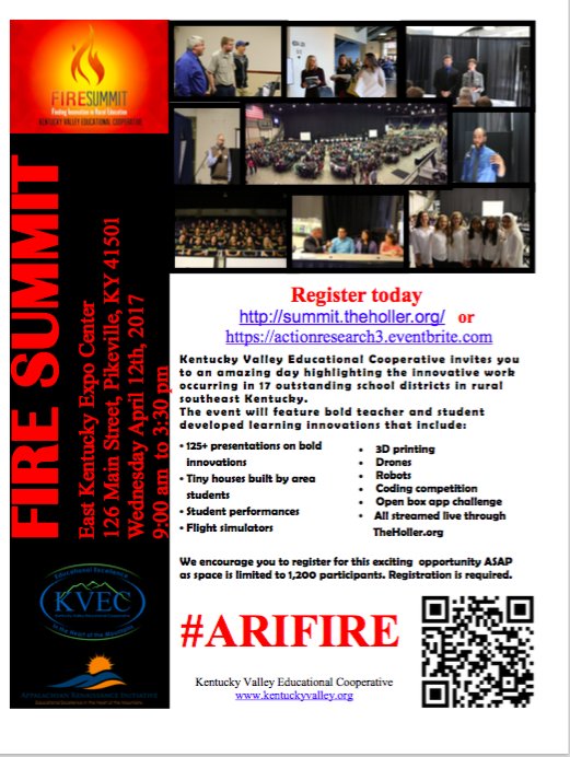 KVEC_ARI's tweet photo. The countdown is on…8 more days til the FIRE Summit at the Expo!  Presentations, student displays! Tiny houses on the plaza!  Register now! https://t.co/tMpn6iR5jL