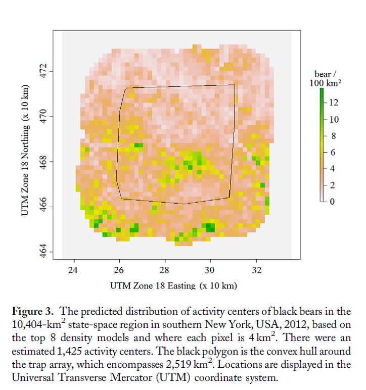 Fuller_Lab's tweet image. Congrats @catsunbear in @Fuller_Lab &amp;amp; @NYSDEC - Range expansion of Black #bear using #spatialcapturerecapture onlinelibrary.wiley.com/doi/10.1002/jw…