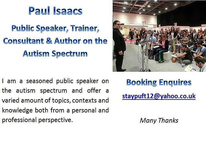 PaulIsaacs22's tweet image. Would you like autism consultancy sessions at your school? Autism speeches and training? if you are interested please email me. 😀#paulisaacs
