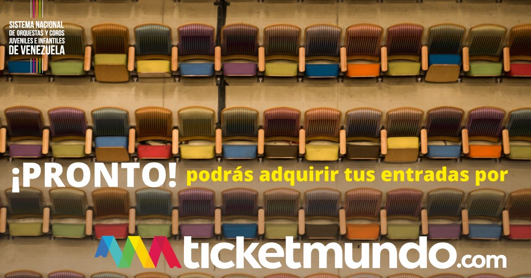 elsistema's tweet photo. Muy pronto podrás reservar por @Ticketmundo_ve tu butaca Cruz-Diez para disfrutar de nuestros conciertos en #LaSede #ReservatuButaca #Música https://t.co/dbSC3TUwFv