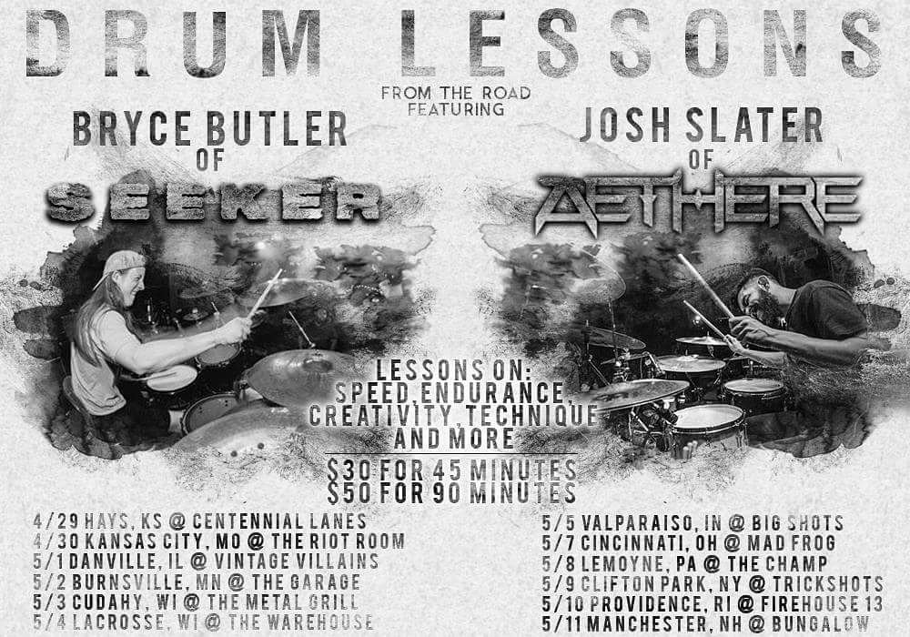 Our drummer is offering lessons on our upcoming tours! DM for more info.