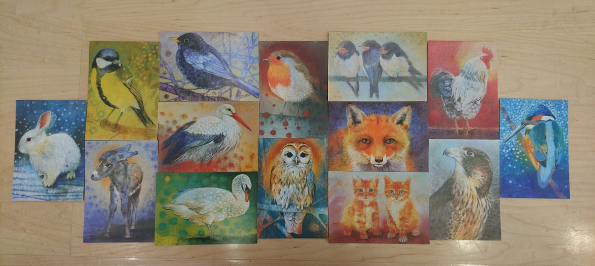 Just received these beautiful postcards from Artist Loes Botman #wildlife #nature #pastel #loesbotman