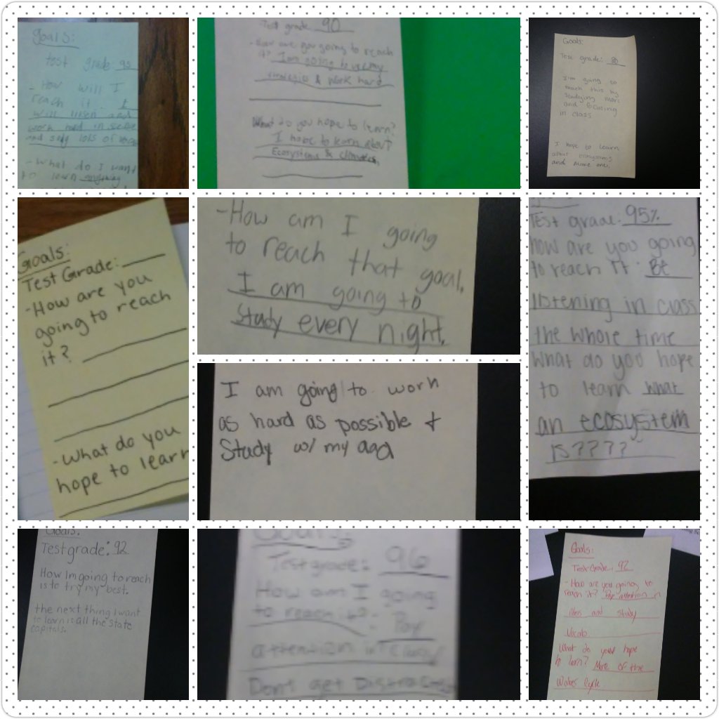 kamassie's tweet photo. #CISDFixerUpper #GoalSetting #bookmark Ss write test grade goal at start of Unit, &amp; how they will achieve it, then they record actual grade. https://t.co/JJz3jfdWn1