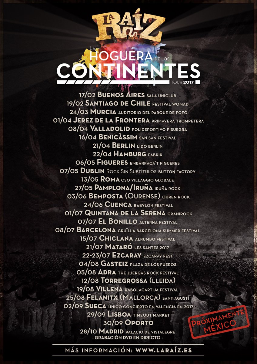 Añadimos dos fechas a la hoguera! Próximas paradas: Valladolid, Benicàssim, Berlin, Hamburg, Figueres, Dublin y Roma! Sube al tren huracán