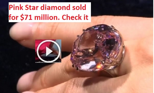 worldtalktv's tweet photo. #PinkDiamond #pinkstar sold for $71 million https://t.co/QbzMAQOqJG https://t.co/fIOrochUdl