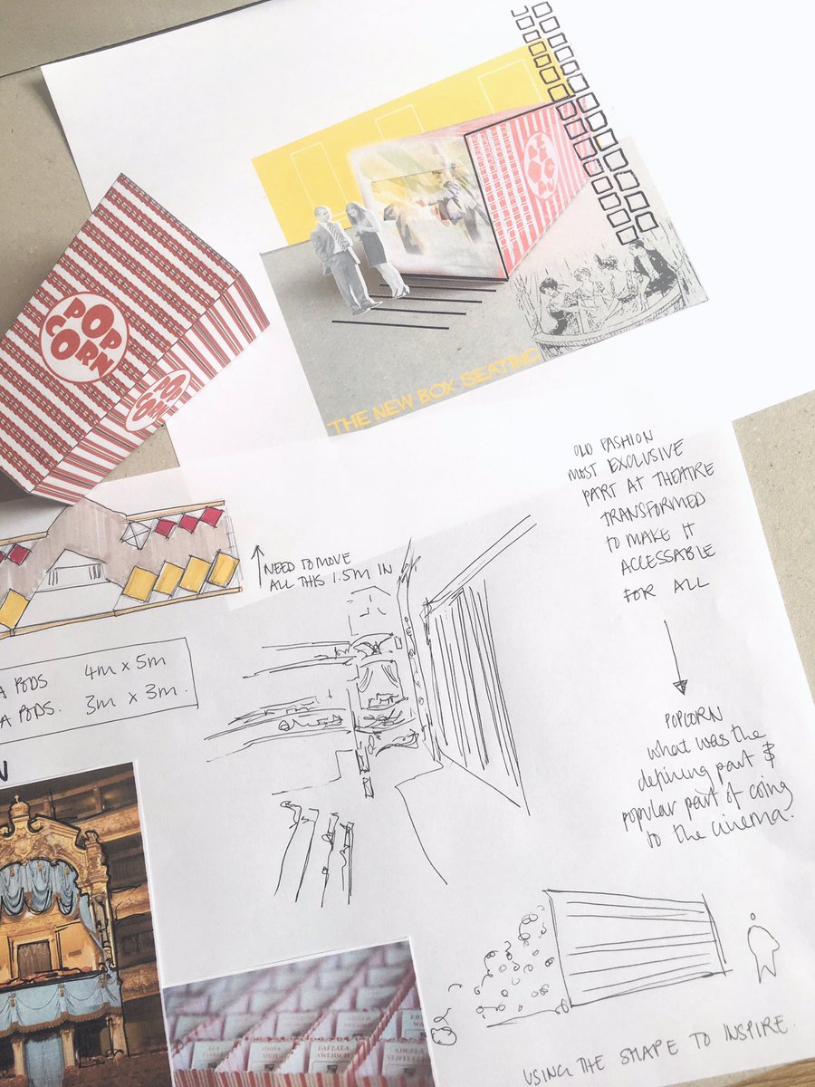 ko_designer's tweet photo. Busy day drawing up the design for my personal cinema pods #popcorn @InteriorsDJCAD https://t.co/fQgdciuOle