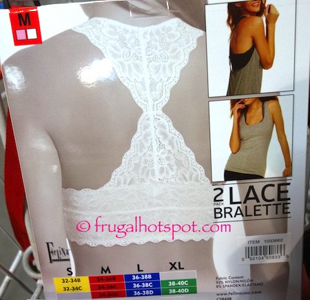 Frugal Hotspot on X: This bralette is a pull over style with a t-back.  Felina 2-Pack Lace Bralette at #Costco. While supplies last.    / X