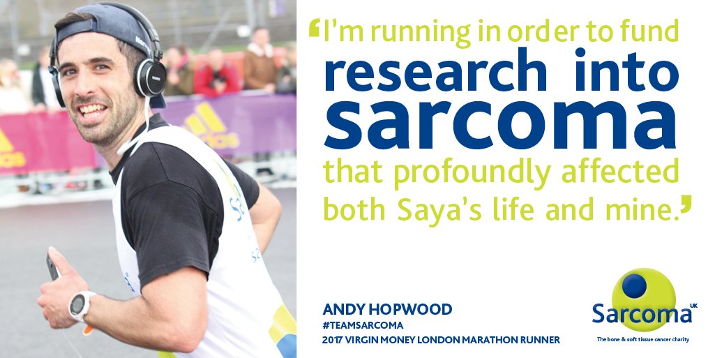 Sarcoma_UK's tweet photo. Andy is running to fund #sarcoma research. Meet #TeamSarcoma: https://t.co/Uiz7gb8lDJ 

#ReasonToRun #VLM2017 #LondonMarathon https://t.co/ytGVCeUuSD