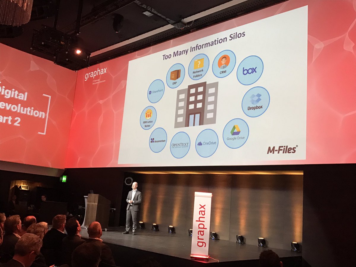 MFiles_DE's tweet image. Herausragender #graphax Event in der Schweiz! Antti Nivala #M-Files CTO zeigt den Weg in die #ECM Zukunft auf der #Digital Revolution Part2