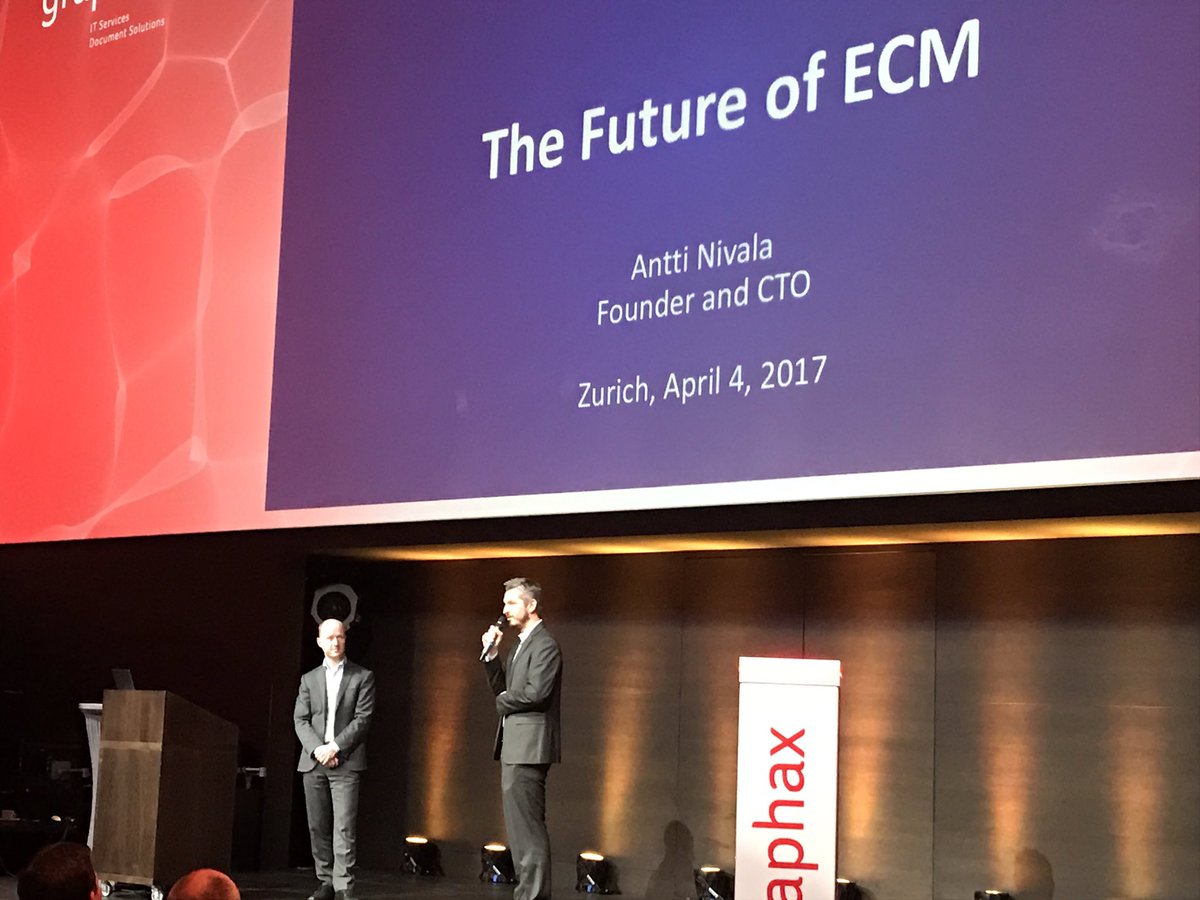 MFiles_DE's tweet image. Herausragender #graphax Event in der Schweiz! Antti Nivala #M-Files CTO zeigt den Weg in die #ECM Zukunft auf der #Digital Revolution Part2