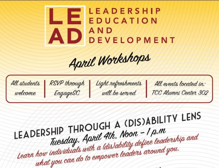 Today's LEAD Workshop led by Disability Services and Programs! See you there!