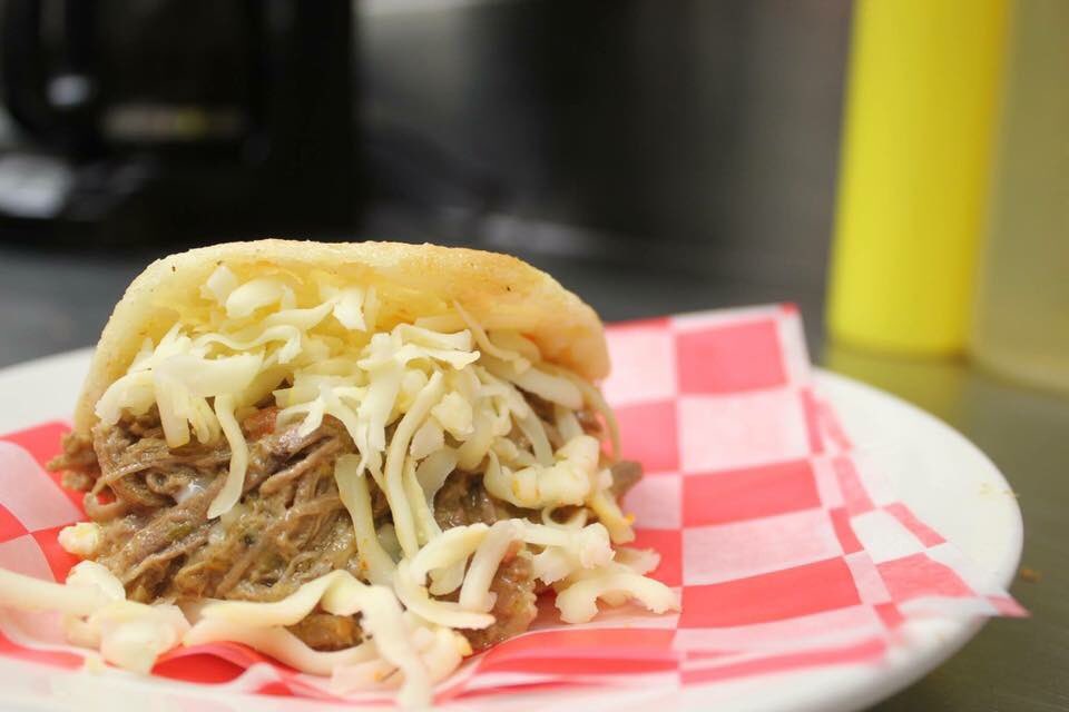 Arepas (GLUTEN FREE); cornmeal flatbread sandwich.
#rvafood #rva I