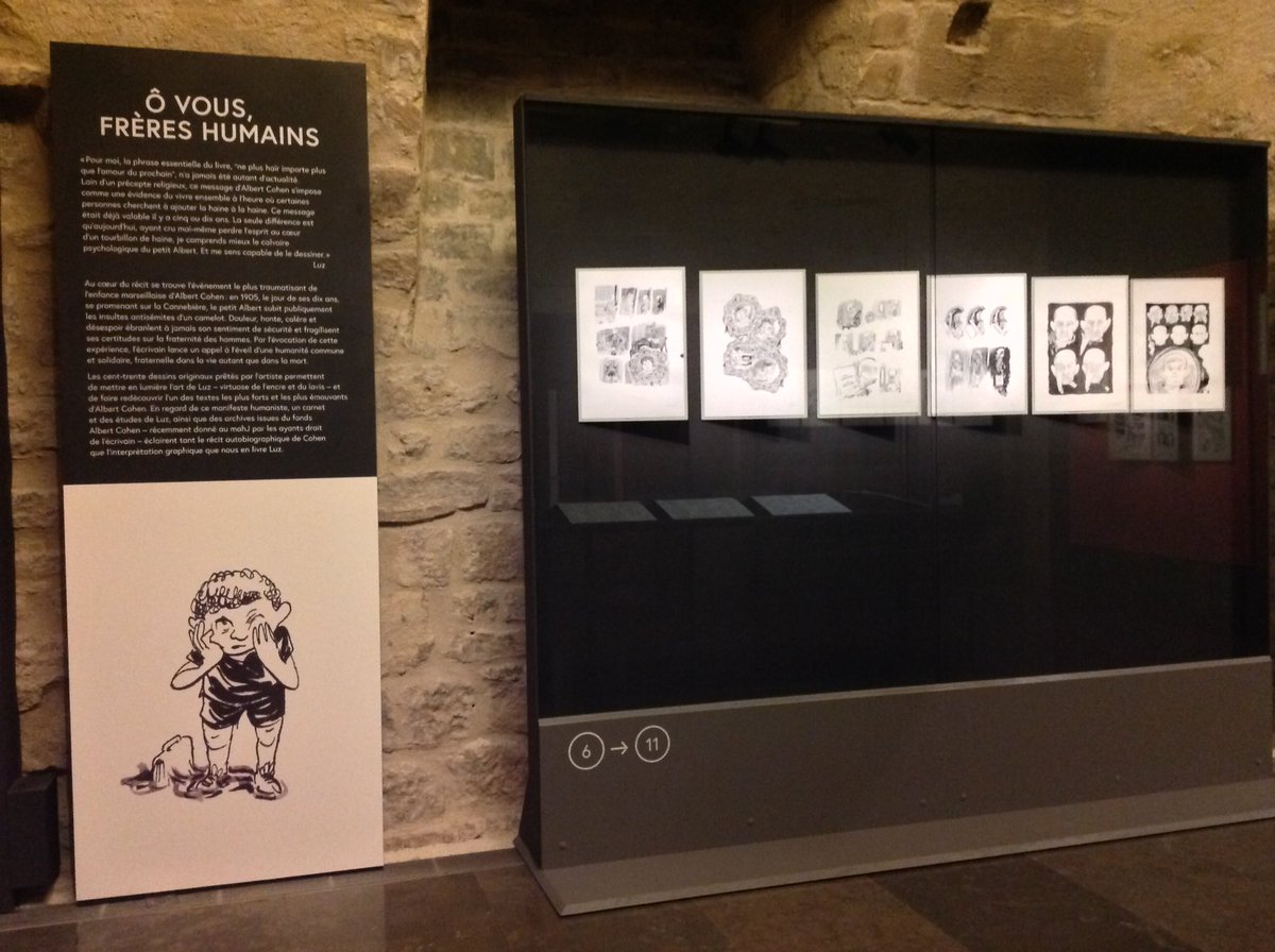 louvrepourtous's tweet photo. A voir l'émouvante #expoLuz au MAHJ > Planches d'un roman graphique inspiré d'un livre d'Albert Cohen > Luz se révèle grand dessinateur ✍🏼️ https://t.co/SzyD07ru6z