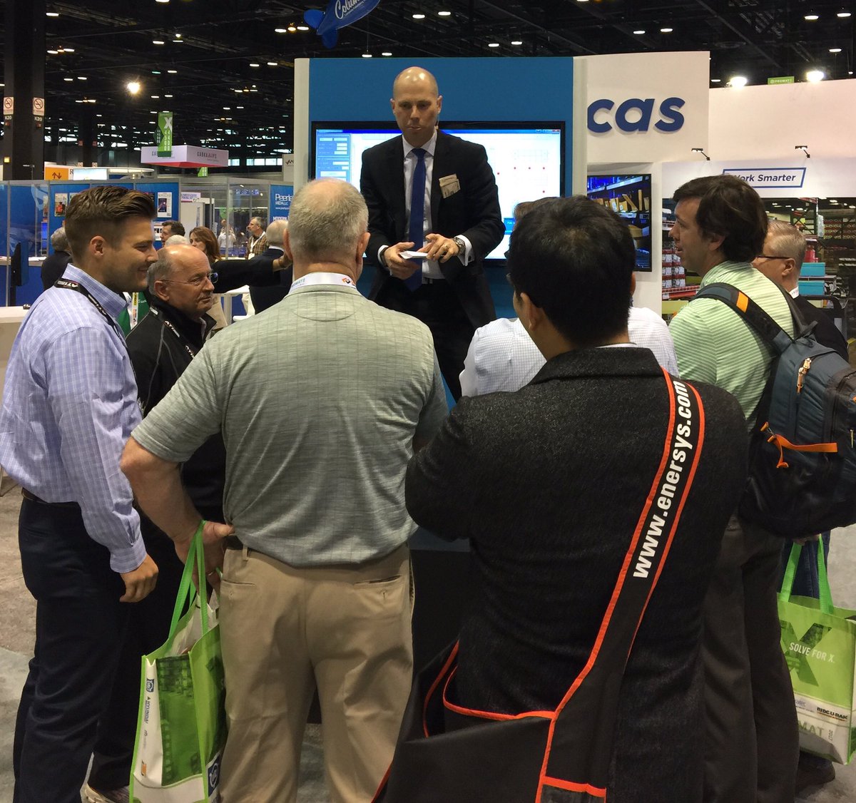 Lucas_Systems's tweet photo. Another busy day at Booth S3443. Come play the DWO Challenge for a chance to win a drone. #ProMatShow https://t.co/C2oSuqAvoG