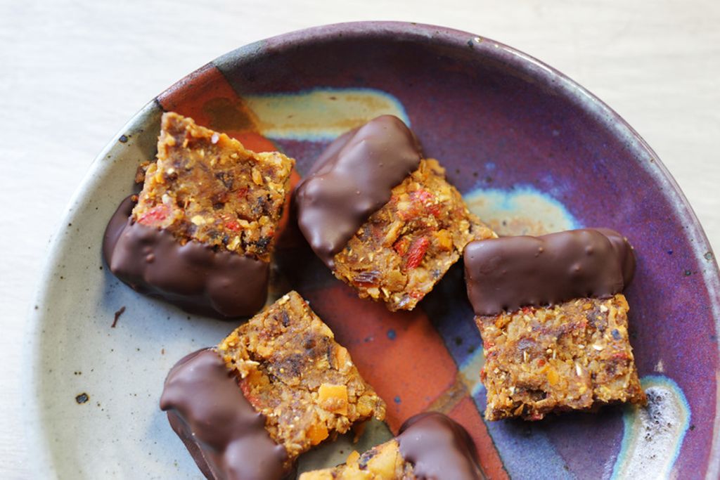 Chocolate Dipped Persimmon Bars... so good! apurifiedlife.com/blog/2015/11/c…