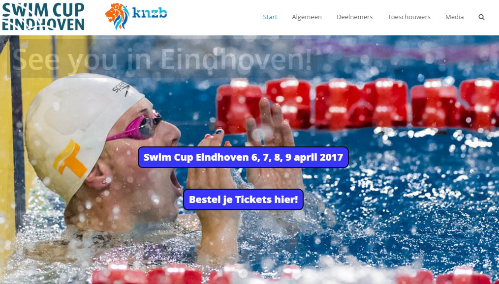 #SwimCup Eindhoven The next best thing is onze Live Stream pagina - swimcupeindhoven.nl/livestream/ Zelf komen kijken is natuurlijk beter :-D