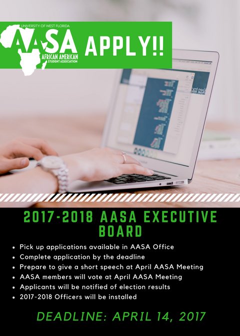 We're looking for our 2017-2018 Eboard who will continue to #BeTheChange through AASA. Is that YOU!?!? Apply Today! Apps due by April 14th!