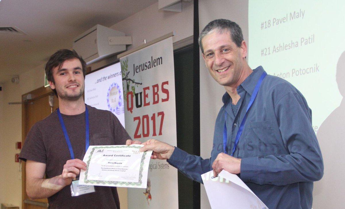 HUJI_APH's tweet photo. Successful #Quantum Effects in Biological Systems (#QuEBS) 2017 held @HebrewU, co-chaired by Prof. Yossi Paltiel.  https://t.co/Y0zFTS2uiw https://t.co/lMWOhRR5ge