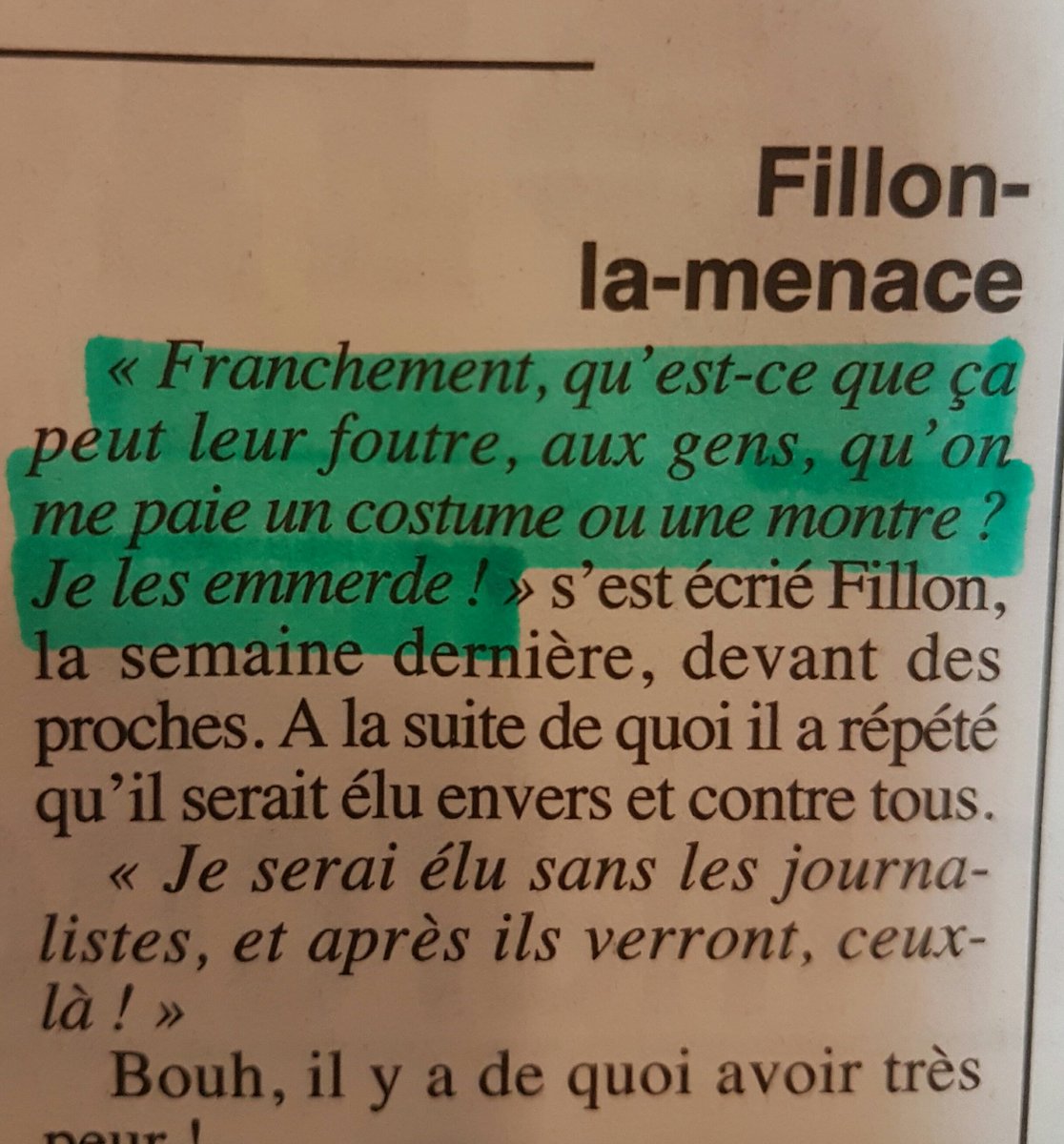 Fillon et les journalistes
