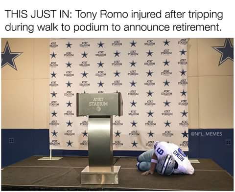 Fullypaced15's tweet photo. LMFAO @ninergiant49 #ByeRomo https://t.co/PGjZKemXaX