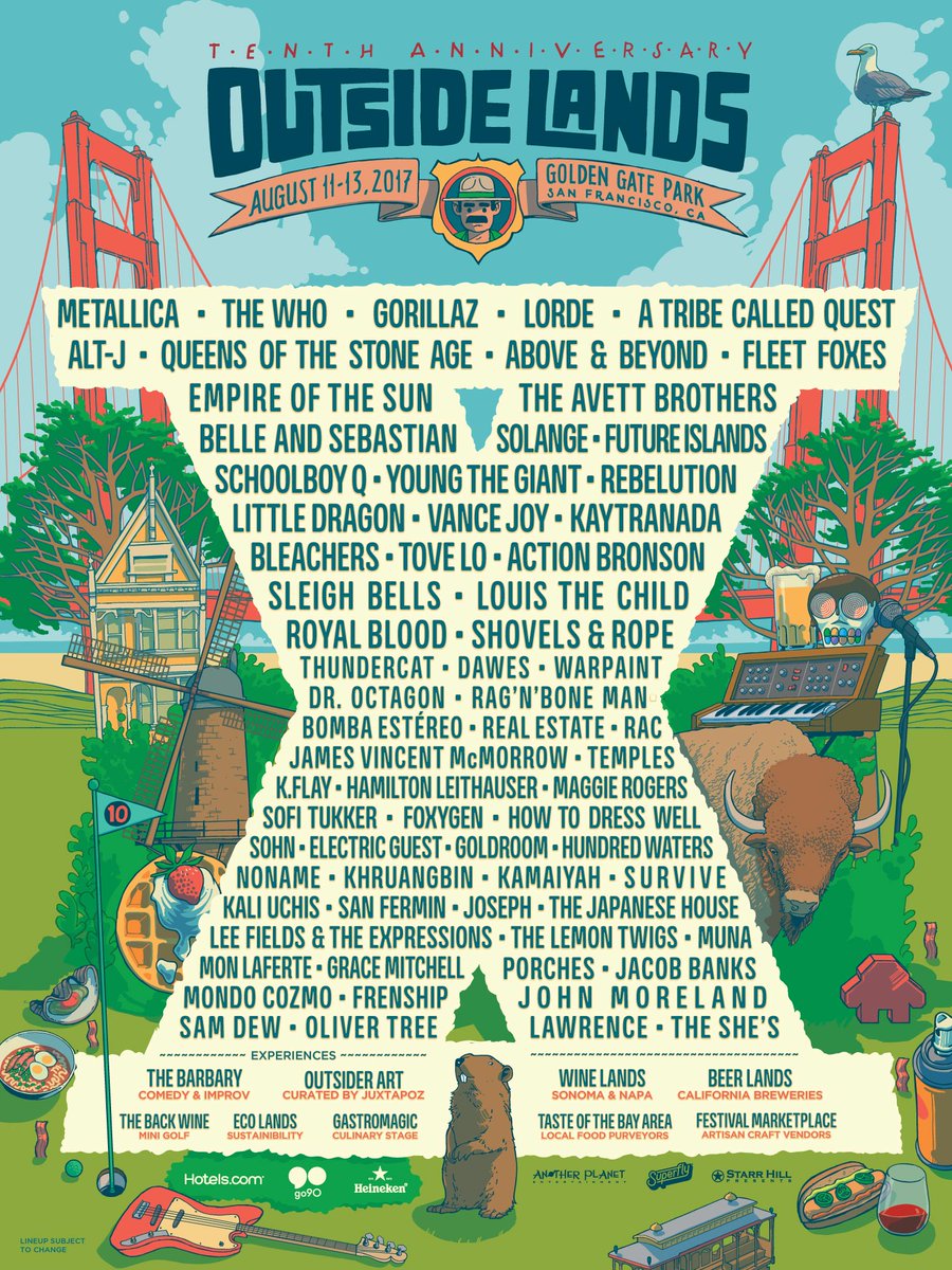 Metallica's tweet photo. We’re honored to have been invited back to play a night during the 10th annual @sfoutsidelands the weekend of 8/11! https://t.co/fNmyDCEbqW https://t.co/Xhgj5Dycr7