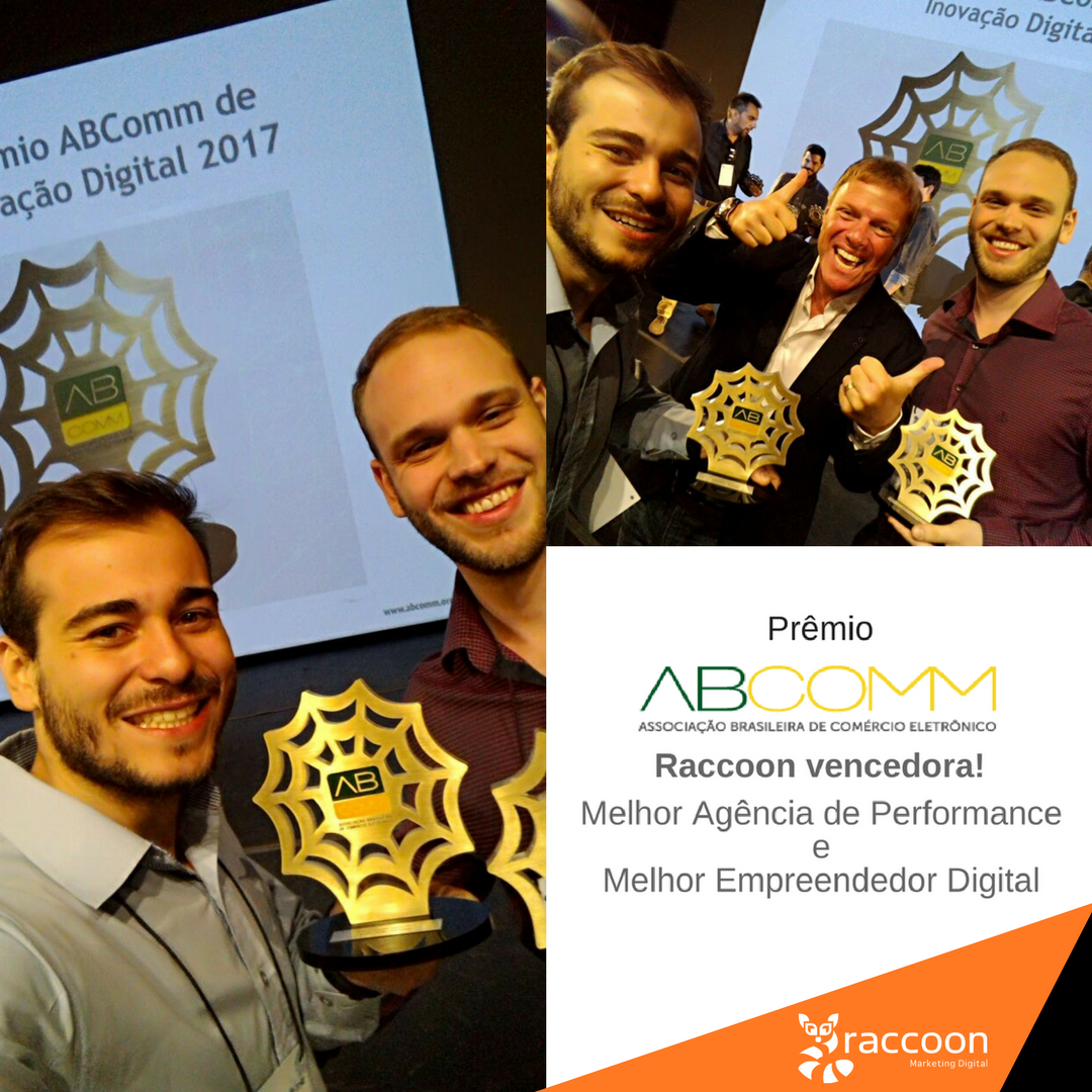 monksinbrazil's tweet image. Raccoon Melhor Agência de Performance da ABComm! André Palis, Melhor Empreendedor Digital! #GoRaccoon! #ABComm #MarketingDigital #MKT