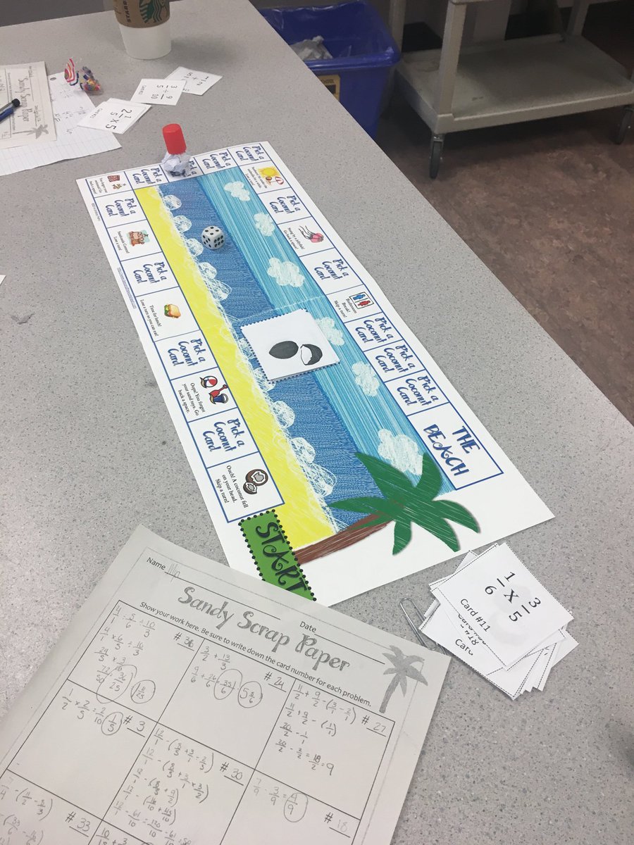 l_smolar's tweet photo. Grade 8’s having fun playing a fraction board game! #sd36learn #mathgames #enverlearns https://t.co/yJ0QjZJMQJ