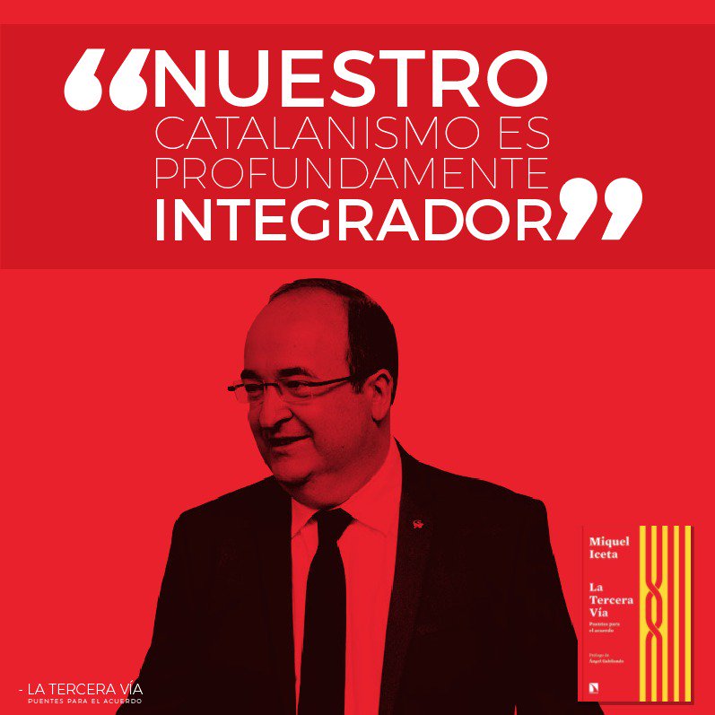 socialistes_cat's tweet photo. Compartim algunes de les frases del llibre de @miqueliceta "#LaTerceraVia, Puentes para el diálogo" https://t.co/cwqZFm5qrl