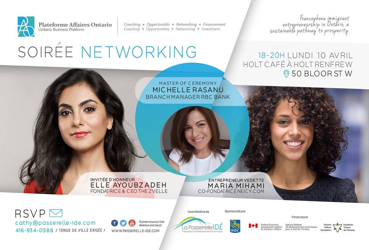 Passerelle_IDE's tweet photo. Maria, #entrepreneur @PAO_v3 présentera #Neicy:https://t.co/r45vTeObdN lors soirée #networking à @HoltRenfrewFR @FedDev_Ontario @ONTrillium https://t.co/JkGeNnw8tf