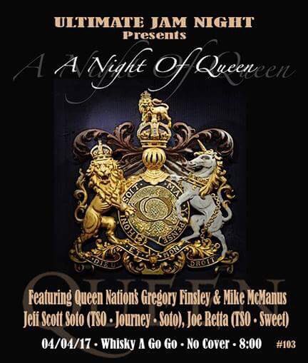 TONIGHT! 👑 A NIGHT OF QUEEN w/JEFF SCOTT SOTO, members of QUEEN NATION, Joe Retta &amp; many more! <a href="/jeffscottsoto/">Jeff Scott Soto</a> <a href="/JessicatChase/">Jessica Chase</a> <a href="/JoeRetta1/">Joe Retta</a>