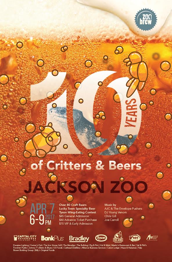 RaiseYourPints's tweet photo. 10th Annual Zoo Brew. This Friday, April 7 @Jackson_Zoo https://t.co/EXIGacwUzr