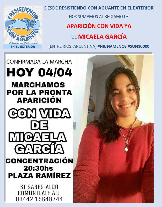 perezagnesa's tweet photo. #DondeEstaMicaela 
Ayuden a difundir por favor!
@HambreCero @teleSURtv @C5N @CronicaTV @Gatosylvestre @robdnavarro @VHMok https://t.co/hxgb7TB4kJ