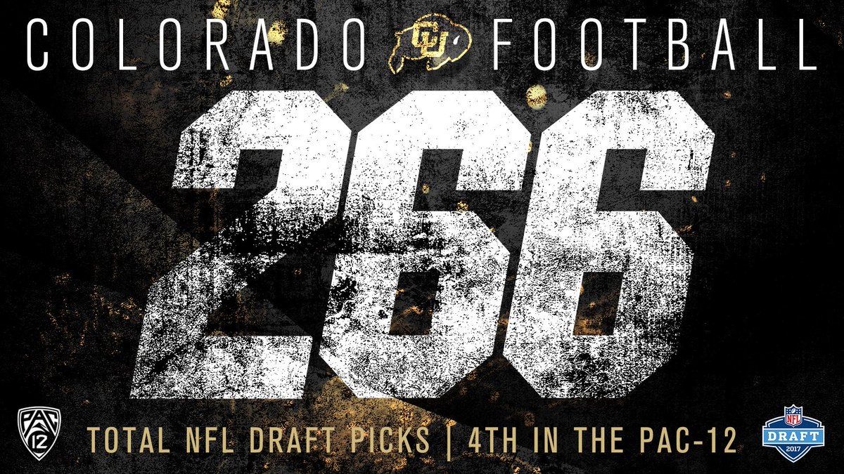 CUBuffsFootball's tweet photo. #CountdownToDraftDay // April 27, 6 pm (MT) on @nflnetwork
Fun fact: Buffs have had a total of 2β£6β£6β£ NFL Draft Picks π―
#GoBuffs https://t.co/comvbzwHZ4