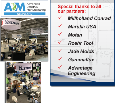 YushinAmerica's tweet photo. THANK YOU to ALL our partners @marukaplastics, Millholland Conrad, Motan, Westminister, #Gammaflux, AdvEngineering &amp; ROEHR for a GREAT show! https://t.co/fpra5T0AMc
