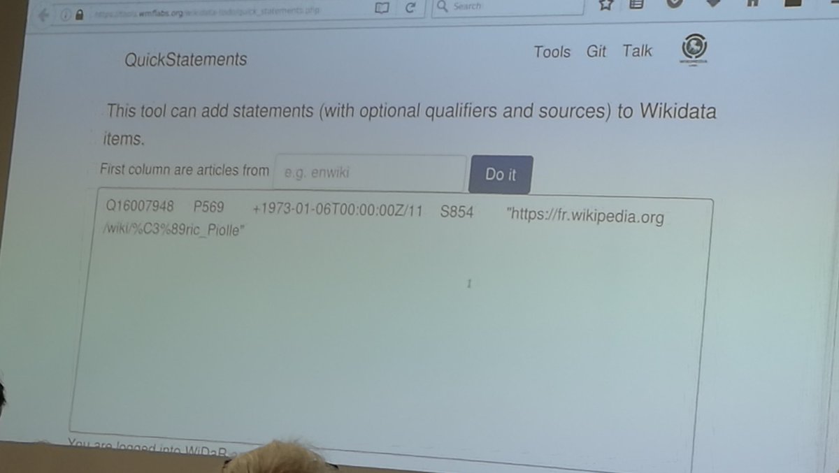 TurbineCoop's tweet image. Démonstration de contribution #quickstatements via un tableur et balise Widar.#wikidata #LaCoop #Infolab